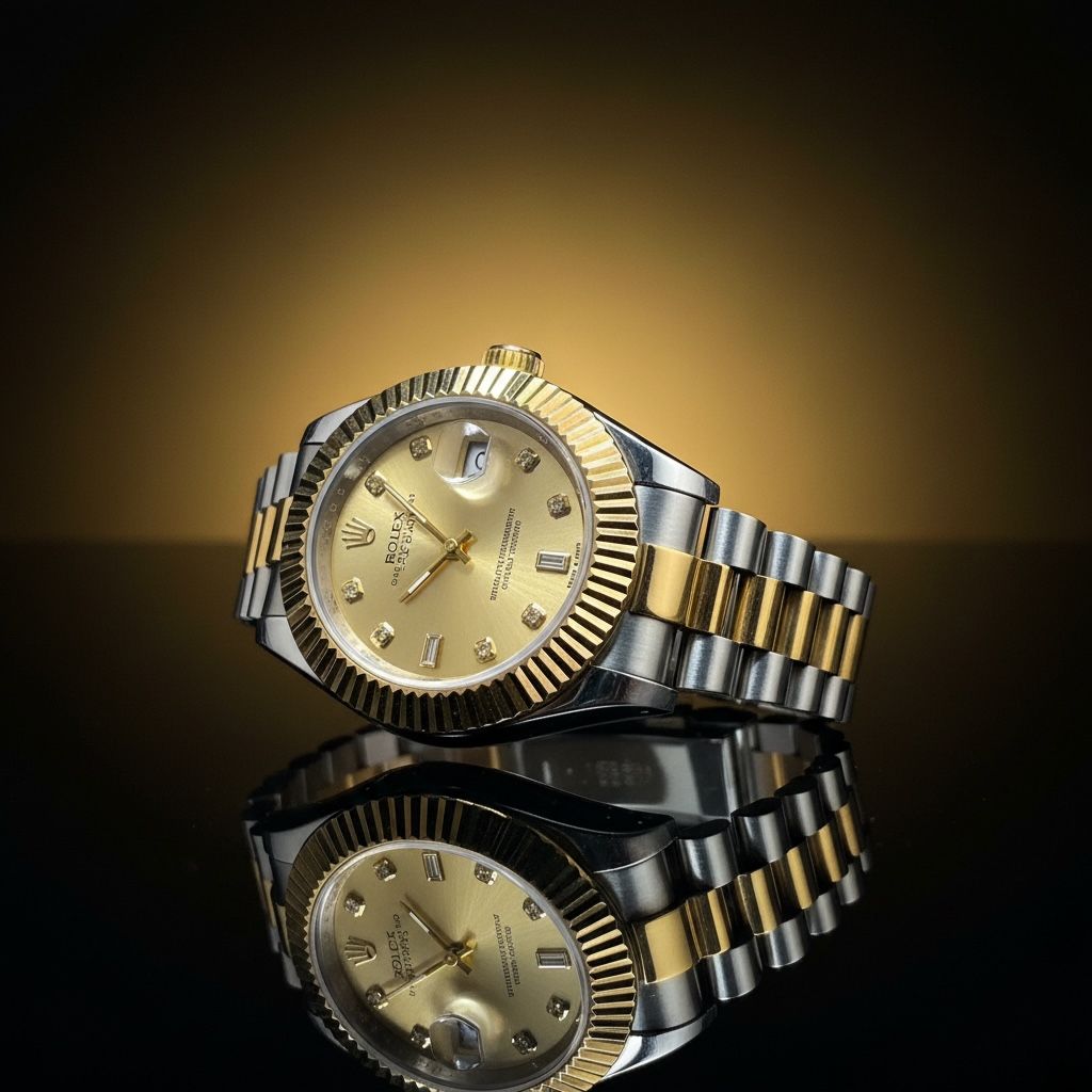 Luxury Gold & Silver Classic Watch for Men